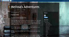 Desktop Screenshot of melissaadventures.blogspot.com