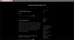 Desktop Screenshot of lessisapossibility.blogspot.com