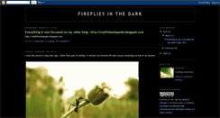 Desktop Screenshot of firefliesinthedark.blogspot.com