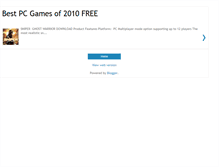 Tablet Screenshot of bestpcgamesfree.blogspot.com