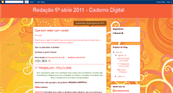 Desktop Screenshot of cadernodigitalderedacao5serie2011.blogspot.com