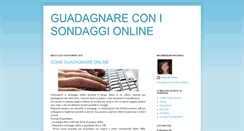 Desktop Screenshot of guadagnaresondaggionline.blogspot.com