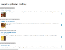 Tablet Screenshot of frugalvegetariancooking.blogspot.com