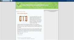 Desktop Screenshot of glass-patio-door-care.blogspot.com