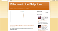 Desktop Screenshot of millionaireinthephilippines.blogspot.com