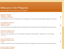 Tablet Screenshot of millionaireinthephilippines.blogspot.com