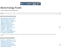 Tablet Screenshot of biotechnologypundit.blogspot.com