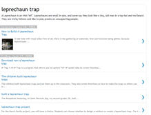 Tablet Screenshot of leprechaun-trap.blogspot.com