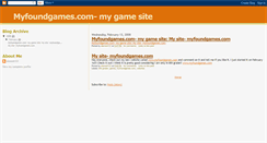 Desktop Screenshot of myfoundgames.blogspot.com