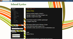 Desktop Screenshot of islandlyrics.blogspot.com