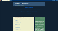 Desktop Screenshot of powerballpredictions.blogspot.com