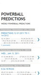 Mobile Screenshot of powerballpredictions.blogspot.com