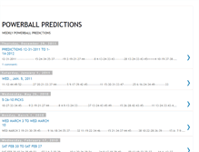 Tablet Screenshot of powerballpredictions.blogspot.com