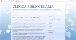 Desktop Screenshot of clinicabibliotecaria.blogspot.com