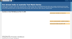 Desktop Screenshot of liveindiavsaustraliatwenty20cricket.blogspot.com