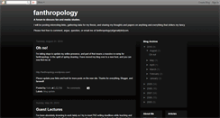 Desktop Screenshot of fanthropology.blogspot.com