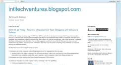 Desktop Screenshot of intltechventures.blogspot.com