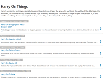 Tablet Screenshot of harryonthings.blogspot.com