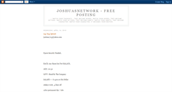 Desktop Screenshot of joshuasnetwork.blogspot.com