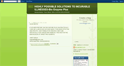 Desktop Screenshot of bioenzymeplus-alternativemedicine.blogspot.com