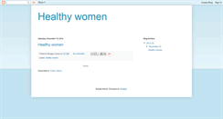 Desktop Screenshot of healthywomenn.blogspot.com