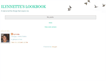 Tablet Screenshot of ilynnetteslookbook.blogspot.com