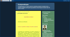 Desktop Screenshot of ecoaprendizajes.blogspot.com