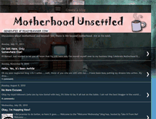 Tablet Screenshot of motherhoodunsettled.blogspot.com