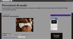 Desktop Screenshot of percezionidimoda.blogspot.com