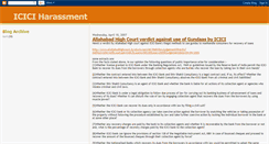 Desktop Screenshot of iciciharassment.blogspot.com