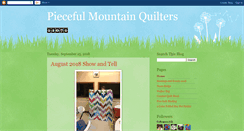 Desktop Screenshot of piecefulmountainquilters.blogspot.com