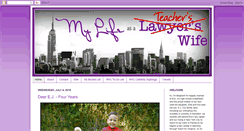 Desktop Screenshot of mylifeasalawyerswife.blogspot.com