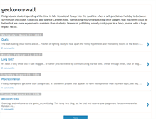 Tablet Screenshot of gecko-on-wall.blogspot.com