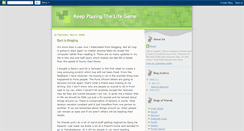 Desktop Screenshot of keepplayingthelifegame.blogspot.com