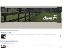 Tablet Screenshot of annwynequestrian.blogspot.com