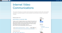 Desktop Screenshot of internetvideocommunications.blogspot.com