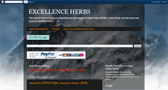 Desktop Screenshot of excellenceherbs.blogspot.com