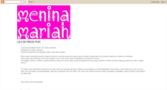 Desktop Screenshot of meninamariah.blogspot.com