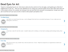 Tablet Screenshot of deadeyesforart.blogspot.com