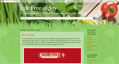 Desktop Screenshot of lifefreeofsoy.blogspot.com