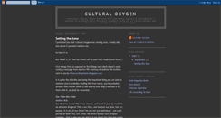 Desktop Screenshot of culturaloxygen.blogspot.com