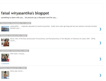 Tablet Screenshot of faisalwiryasantika.blogspot.com