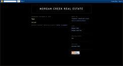 Desktop Screenshot of morgancreekblog.blogspot.com