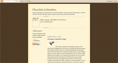 Desktop Screenshot of chocolate-labradors.blogspot.com