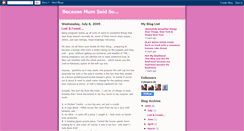 Desktop Screenshot of because-mum-said-so.blogspot.com