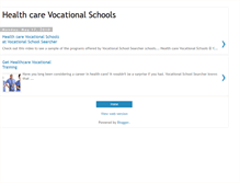 Tablet Screenshot of healthcarevocationalschools.blogspot.com