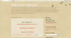 Desktop Screenshot of edicionesarlequin.blogspot.com