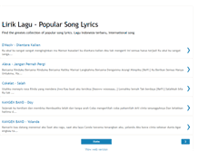 Tablet Screenshot of liriklagu-popularsonglyrics.blogspot.com