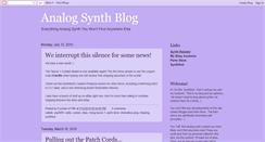 Desktop Screenshot of analogsynthblog.blogspot.com