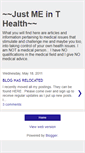 Mobile Screenshot of just-me-in-t-health.blogspot.com